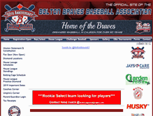 Tablet Screenshot of boltonbravesbaseball.com